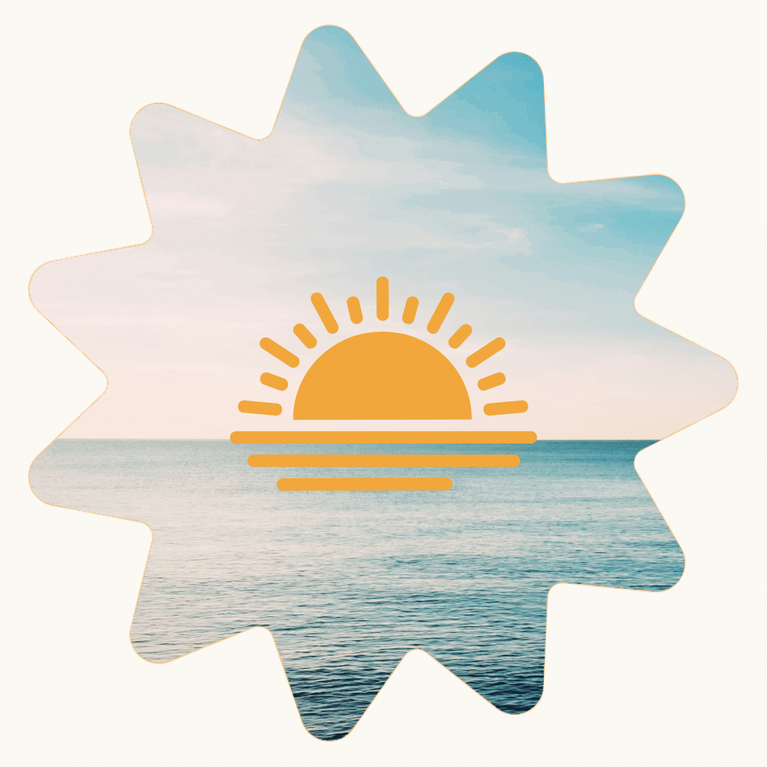 icône vague sur fond de mer