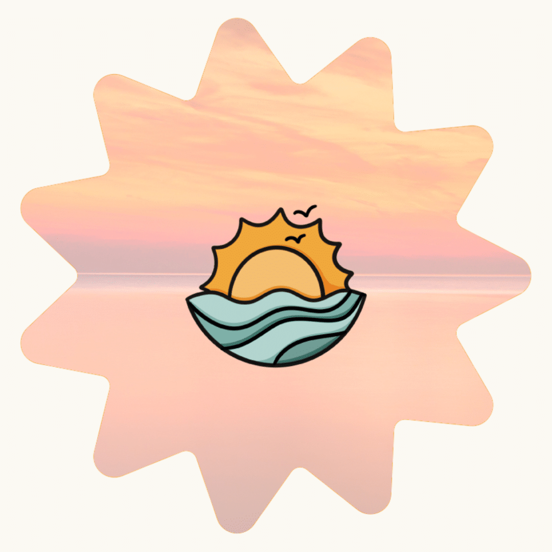 icône vague sur fond de mer